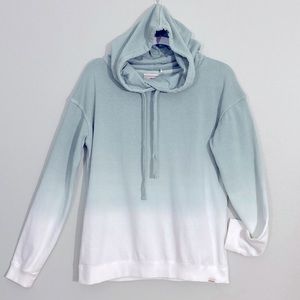 Ombré green dip dye super soft hoodie M